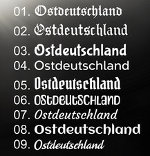 2 x Ostdeutschland Auto Motorrad Fahrzeug Aufkleber