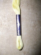 MEZ Sticktwist Nr. 288 hellgelb 6-fädiges Stickgarn 100% BW   L:8 m kochfest