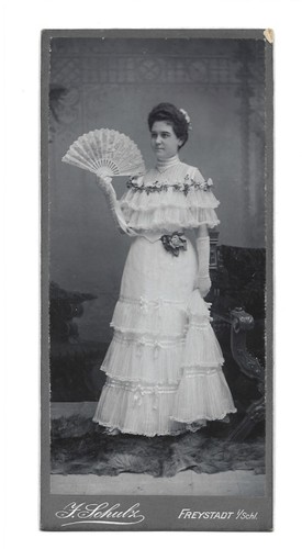 S6073 kabinettfoto junge frau - junge,