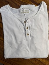 CLOSED - cooles Langarm-T-Shirt beige Gr. XL, used Abschlüsse an Ärmel & Bund