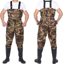 Wathose Anglerhose Herren Camouflage Wathose rutschfest - UK 6/ EU 39