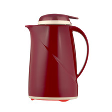 HELIOS Isolierkanne Wave Push 0,6 l Drucktaste rot