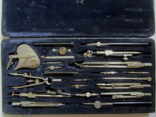 E.O. Richter & Co Präzision Kopernikus XIIa Reißzeuge Zirkelkasten Etui