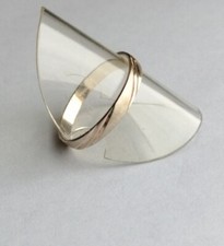 Ring Ehering Bandring mattiert mit Muster Silber 925 Gr. 63 / 20 mm (1888)