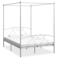 Himmelbett-Gestell Weiß