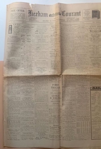 August 1930 zeitung hexham - zeitung,