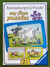 "Ravensburger Puzzles"  3 Stück 6-teiliges Puzzle "My first puzzles"