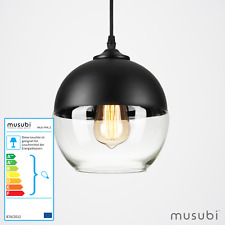 MODERNE HÄNGELAMPE GLAS SCHWARZ LAMPE HÄNGELEUCHTE LAMPEN INDUSTRIAL E27
