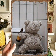 Blechschild kleiner Bär auf