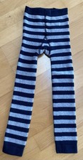 Tchibo Thermo Leggings 110/116  warme Hose blau-grau gestreift