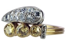 Art déco ring 750 gold - ring,