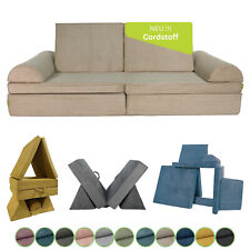 Pillows24 – Kinder Spielsofa mit abnehmbarem OEKO-TEX Cord Bezug - Kindersofa
