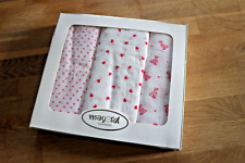 Mayoral Geschenk-Set 3er Pack Windeln Spucktücher weiß mit Motiven 80x80cm NEU