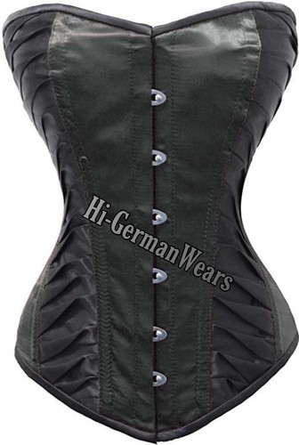 Satin vollbrustkorsett schwarz - vollbrustkorsett,