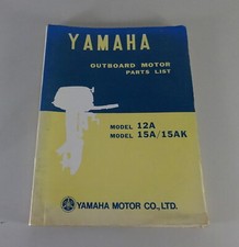 Teilekatalog / Parts List Yamaha Außenborder 12A / 15A / 15AK Stand 10/1972
