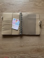 Persönlicher Kalender Ringbuch für Systemkalender Grau/Beige Größe DINA 5