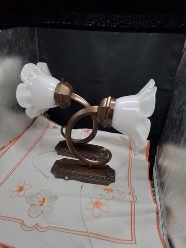 Wand lampe messing - 2x,