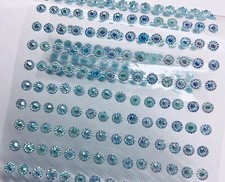 196 Selbstklebende 5mm Funkelnde Blume Schmucksteine Straß-,Glitzersteine Türkis