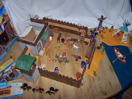 Playmobil western fort rocks - fort,