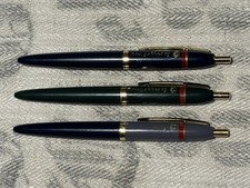 3 x 1960s Mid Century Design TIKK KULI Rotring Kugelschreiber in Schwarz