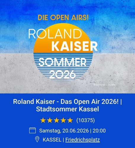 Tickets roland kaiser kassel - 4,