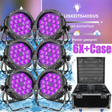 6x IP65 Wasserdichte 270W Par Strahler DMX 18 LED 6in1 RGBWA+UV Bühnenlicht+Case