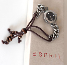 Esprit Armbanduhr Damen Uhr Metall-Kette + DIY Band braun, silber