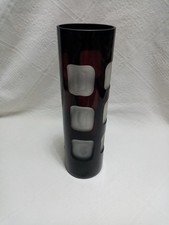 Glasvase retro Vase Glas Vintage Blumenvase Mundgeblasen 70er  35cm. Hoch. 