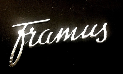 Framus pvc silber chrome logo - pvc,