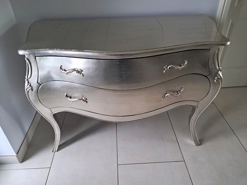 Barock kommode silberfarben - barock,