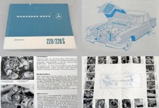 orig. Mercedes Benz 220 220b 220SB W111 Betriebsanleitung 1962 Heckflosse