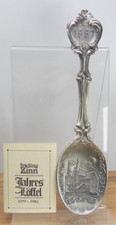 Zinn Frieling Zinn Jahreslöffel 1979 - 1986 /1987 Rathaus Doberstadt