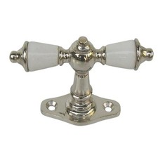 Fensteroliven antik Messing vernickelt und poliert 1-NW