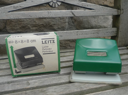 älterer leitz locher mit ovp - locher,