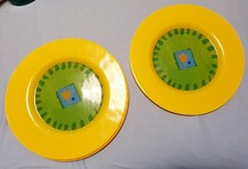 Glasplatten Dibbern 4 Stück Gelbe Platzteller 34 cm Glasteller Motiv Tulpe groß