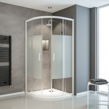 Runddusche Viertelkreis Duschkabine Duschabtrennung 90 x 90 Schiebetür Schulte