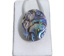 Paua Muschel Abalone Cabochon Anhänger quer gebohrt Nr. 4934