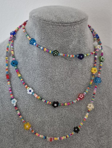 Xxl kette glasperlen bunt - kette,