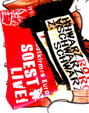 10 x grosse Fahnen für Fahnenmast, Flagge 2 x Fans Schals Soest Deutschland