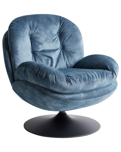 Sessel samt blau - blau, mit