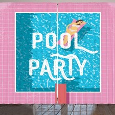 Pool party rustikale gardine - party,