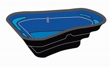 Ubbink Fertigteich Start komplett Schwarz 500 Liter Teichschale