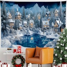 3D Weihnachten Schnee Stadt