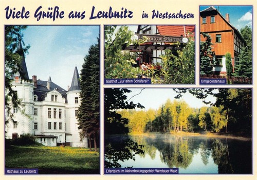 Postkarte leubnitz werdau - leubnitz,