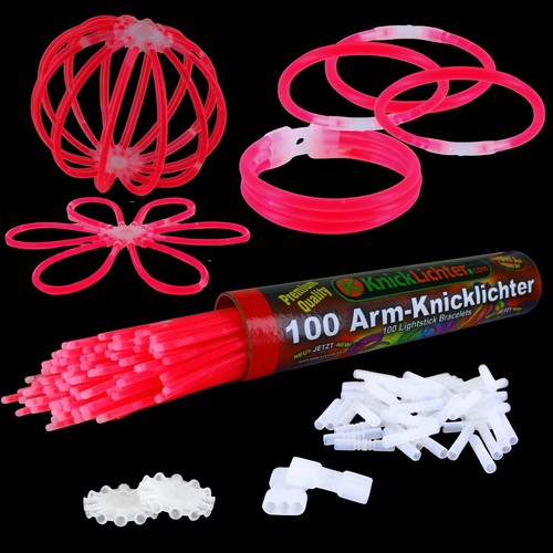 100 arm knicklichter rot - 100,
