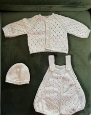 Erstlingsset 3 Teiler Für Neugeborene Handarbeit Gehäkelt