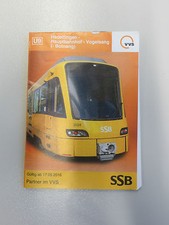 Fahrplan VVS SSB Stuttgart Straßenbahn U9 Hedelfingen - Vogelsang von 2016
