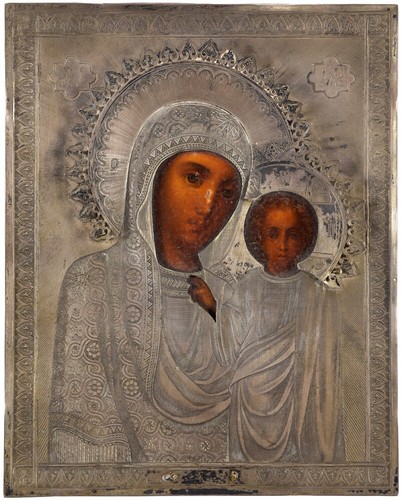 Alte silber handgemalte - alte,