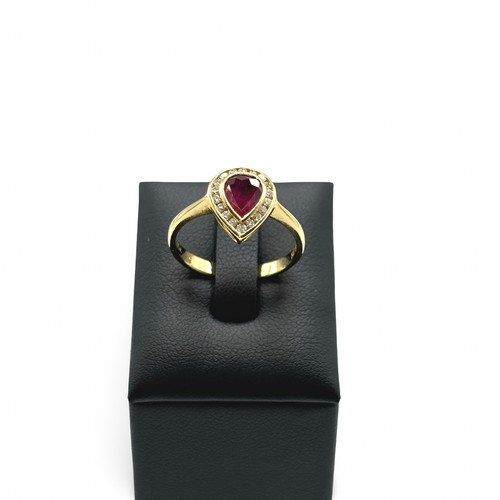 750 gelbgoldring mit einem - gelbgoldring,