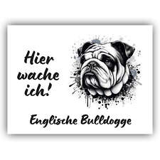 Englische Bulldogge Schild -